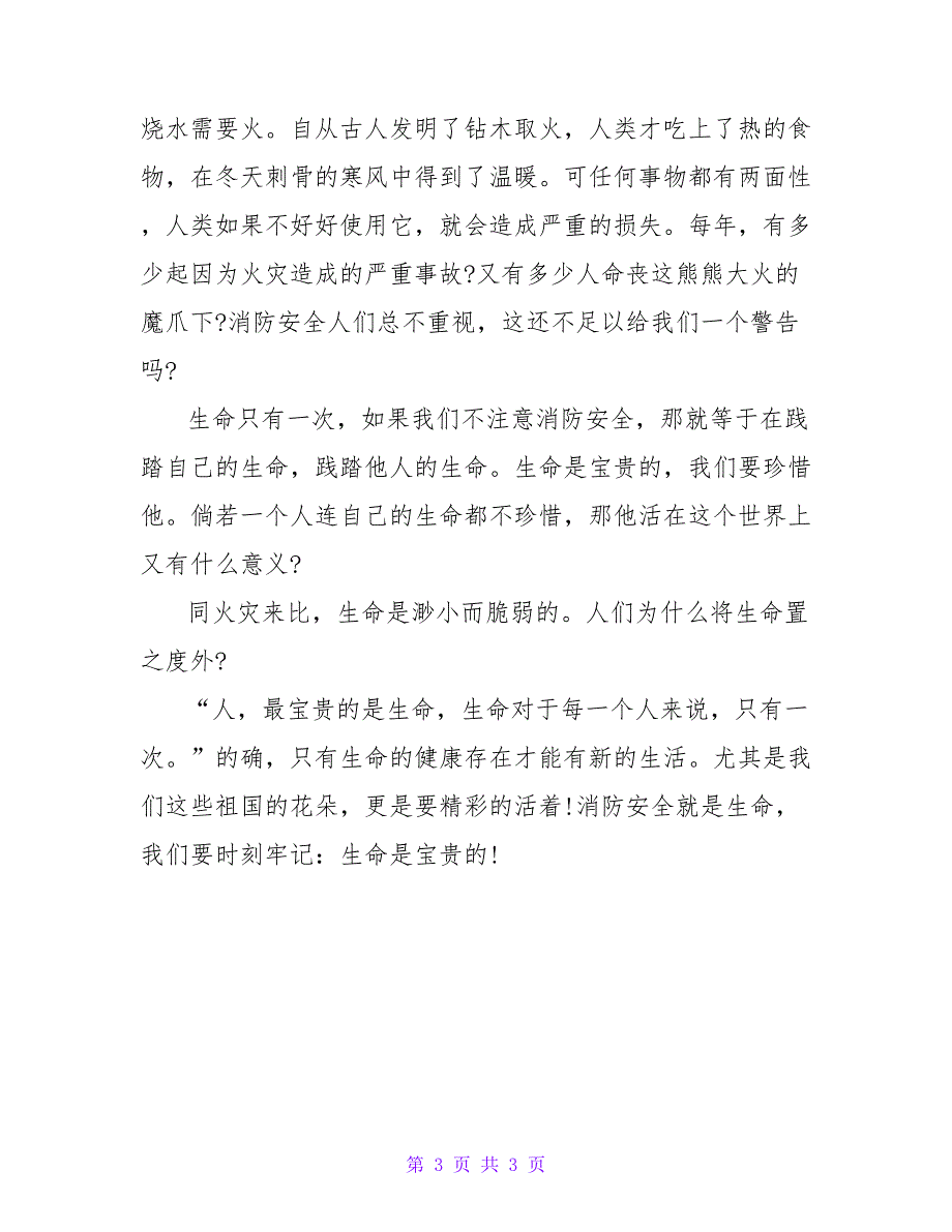 2022关于消防安全的优秀作文两篇_第3页