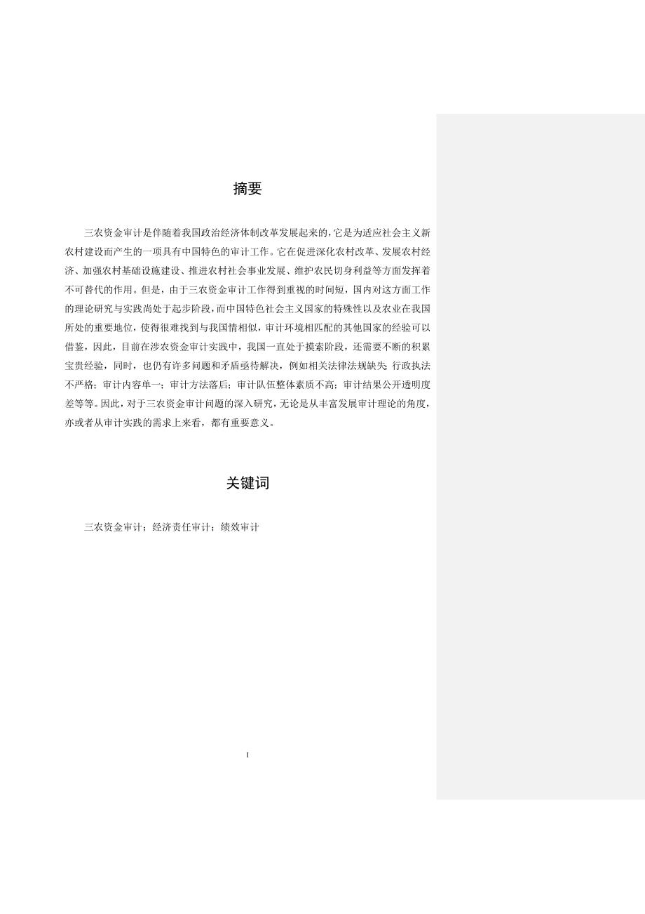 涉农资金审计制度创新研究本科毕业论文.doc_第2页