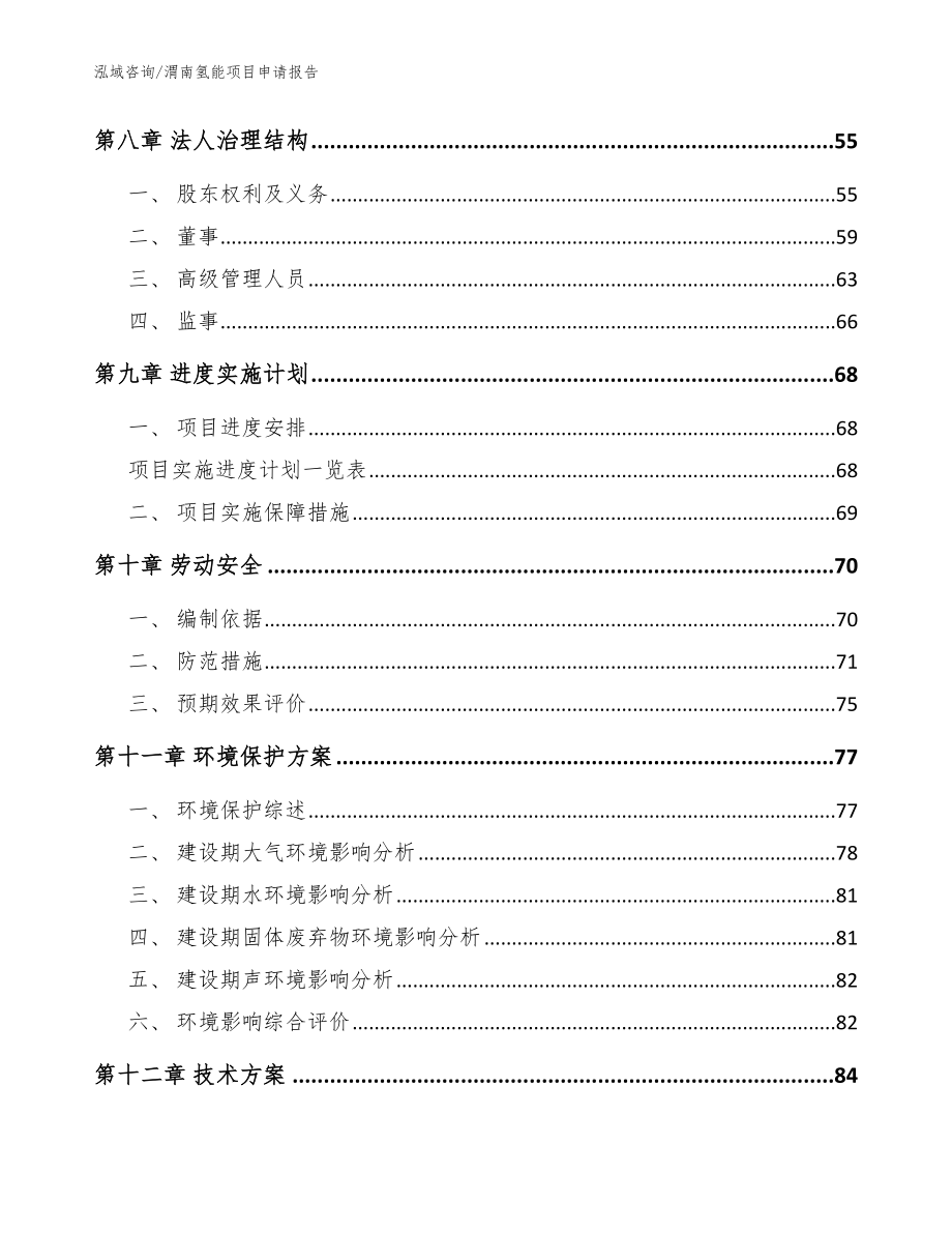 渭南氢能项目申请报告_范文_第4页