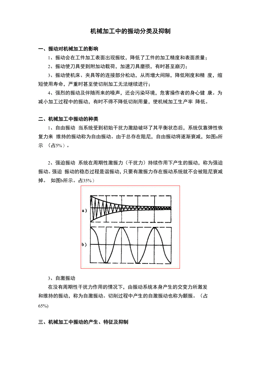 机械加工中的振动分类及抑制_第1页