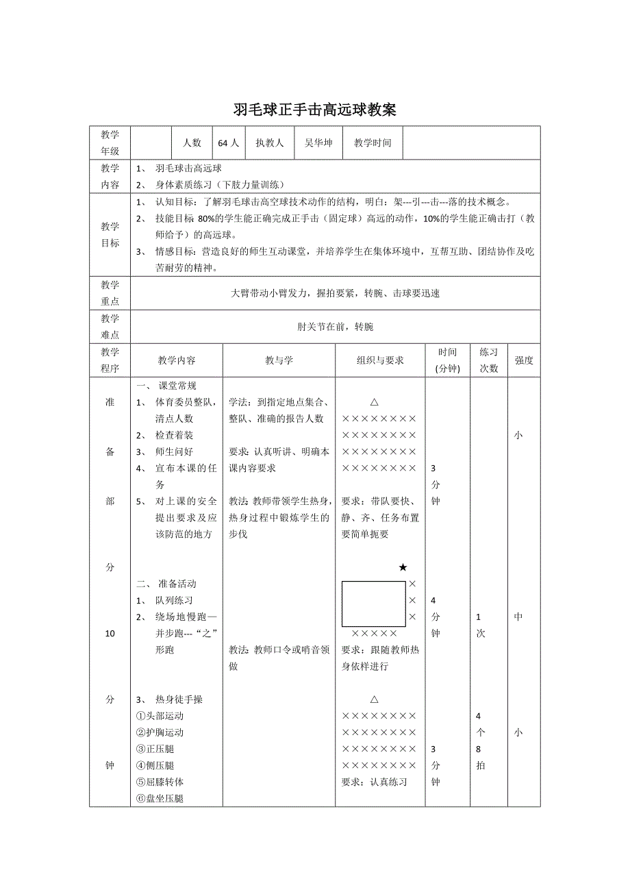 羽毛球正手击高远球教学设计.docx_第2页