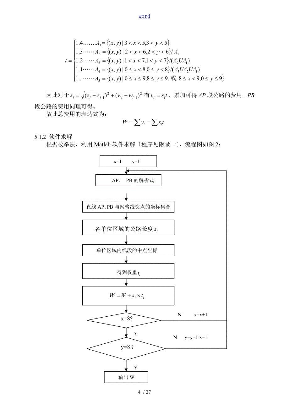 城区公路选址问题论文设计写作_第5页