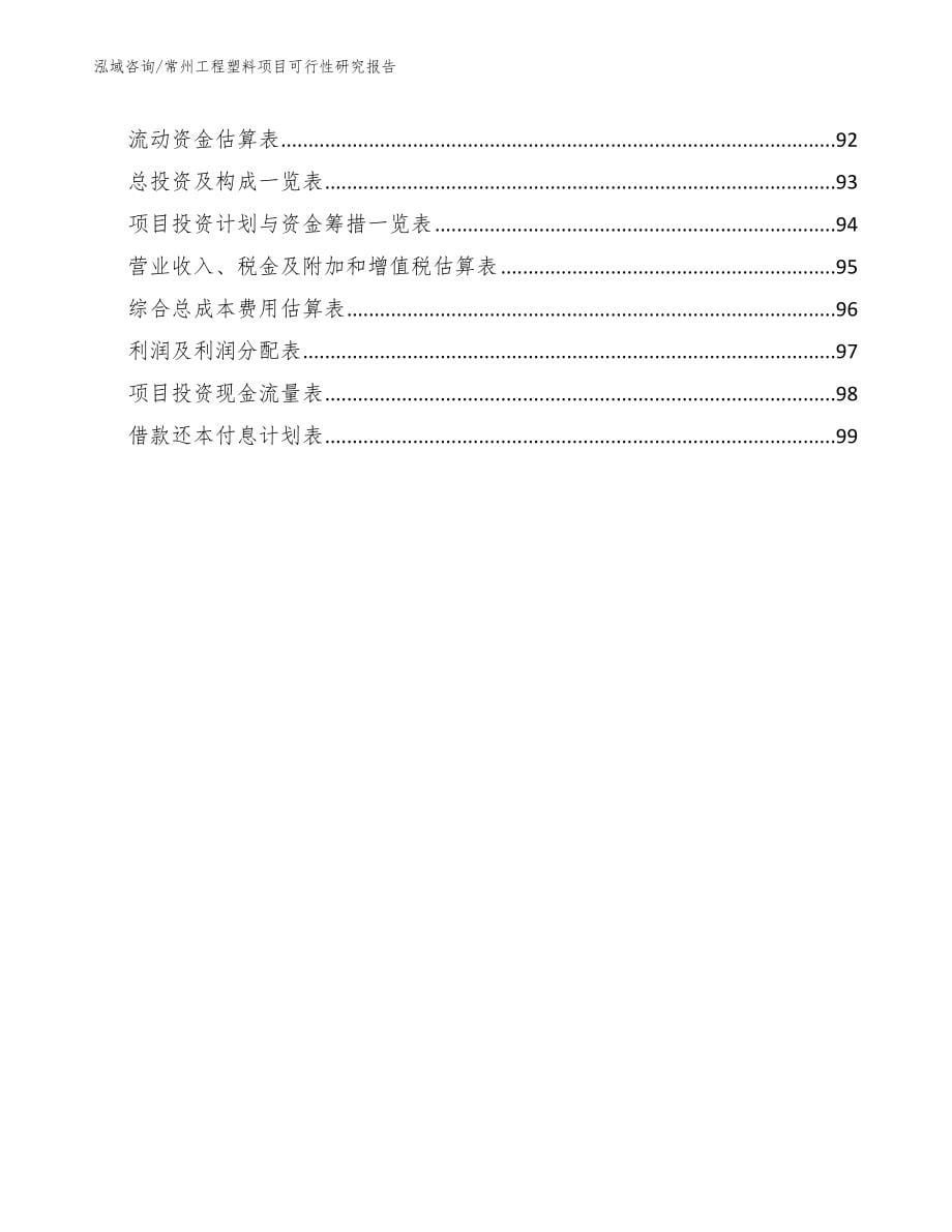 常州工程塑料项目可行性研究报告（模板范本）_第5页