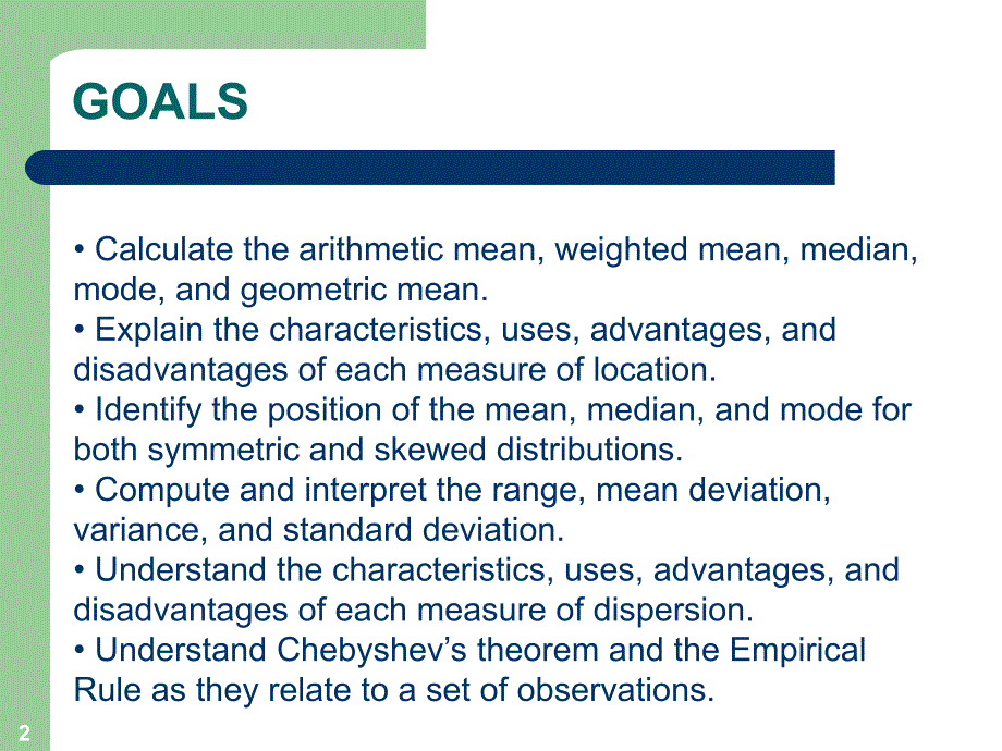 统计学英文课件：Chapter 03 Numerical Measures_第2页