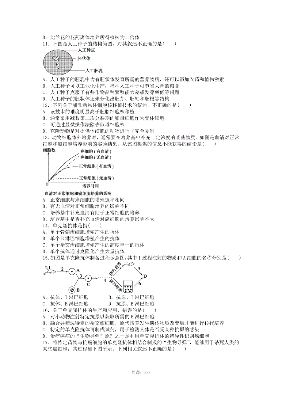 细胞工程章末检测附答案_第3页