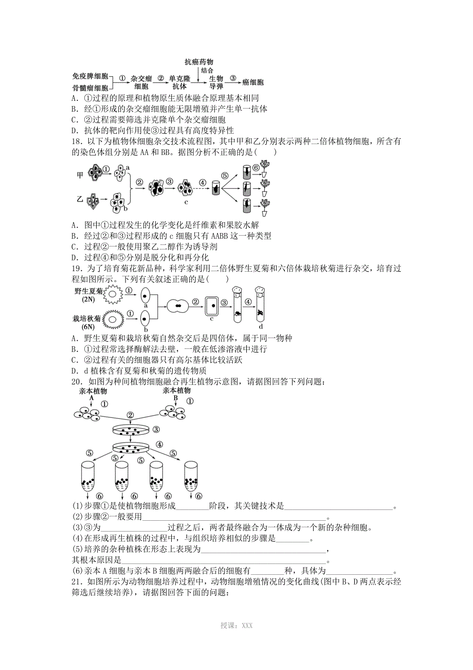 细胞工程章末检测附答案_第4页