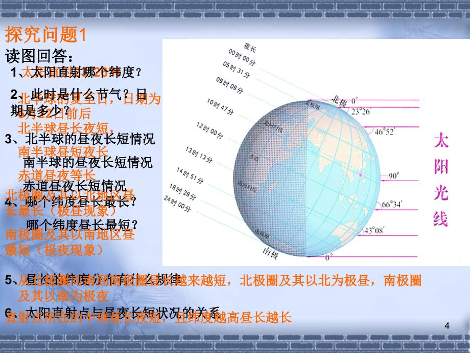 地球运动的地理意义二昼夜长短的变化_第4页