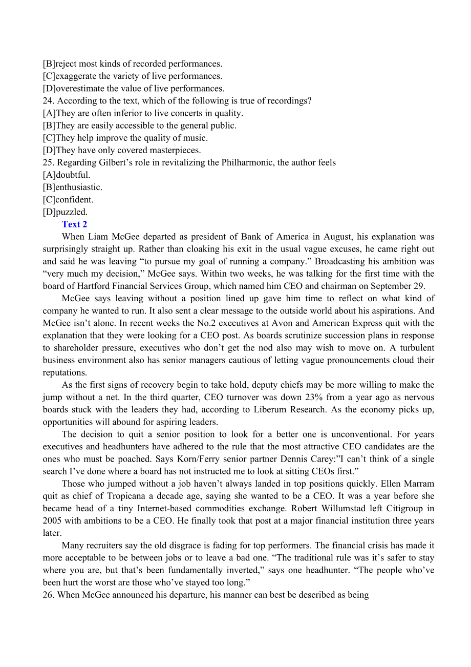 2000历年考研英语真题 答案完美打印版考研英语_第3页