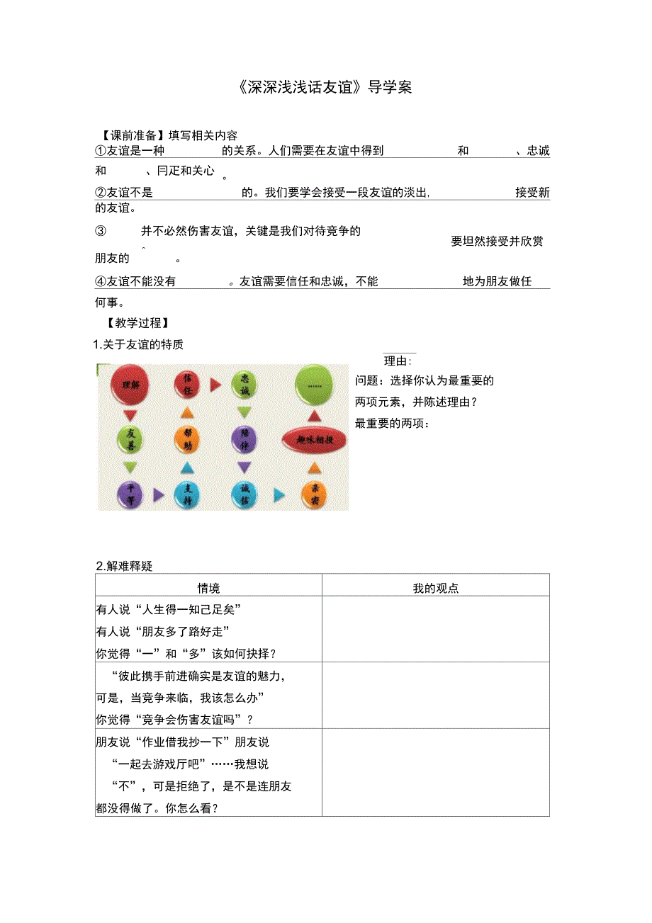 深深浅浅话友谊_第1页