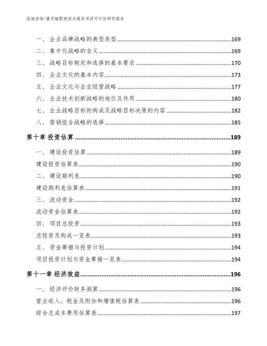 重庆输配电技术服务项目可行性研究报告范文_第5页