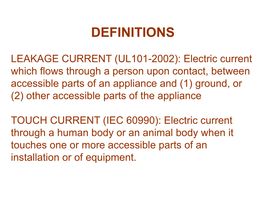 Touch Leakage Current接触电流ppt课件_第4页