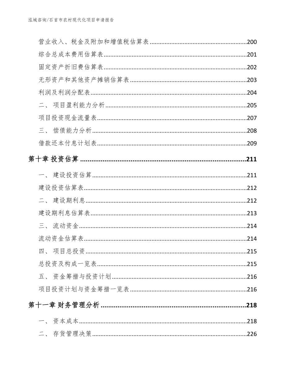 石首市农村现代化项目申请报告_模板范文_第5页