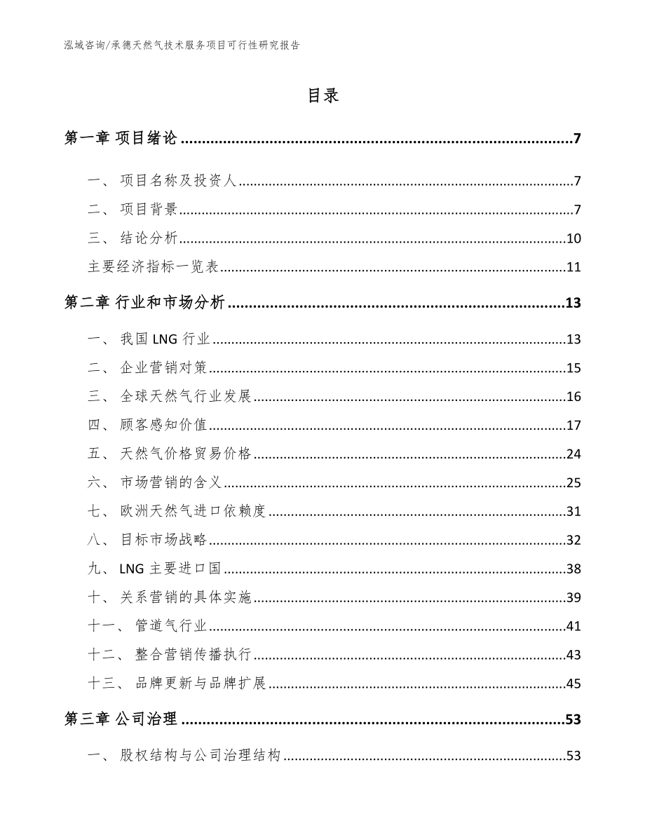 承德天然气技术服务项目可行性研究报告【模板参考】_第2页