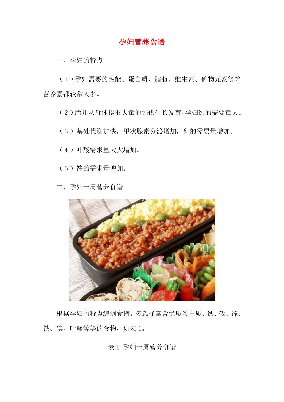 孕妇营养食谱.doc_第1页