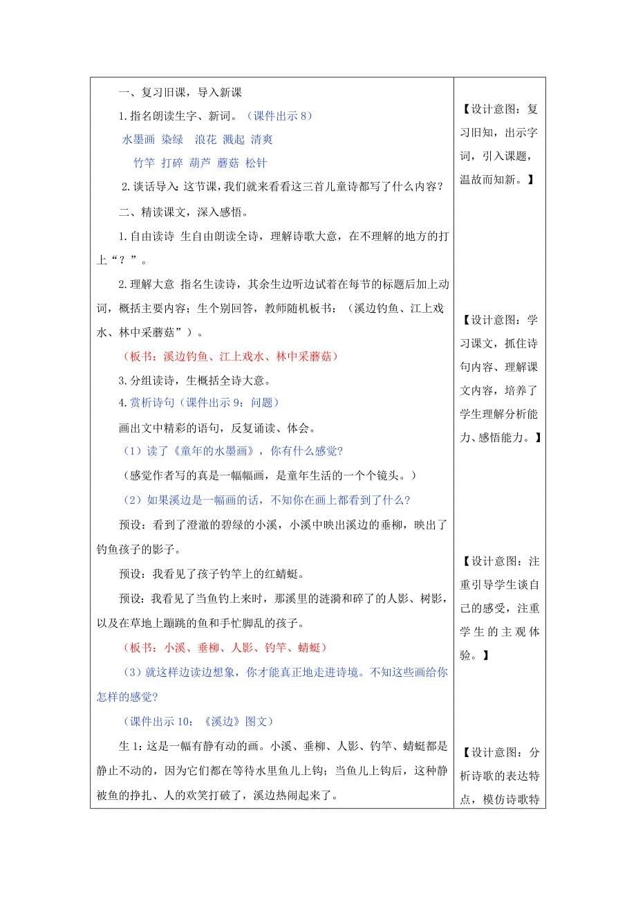 2022三年级语文下册 第六单元 18 童年的水墨教学设计+备课素材+课后作业 新人教版_第5页