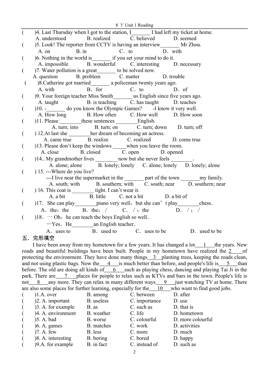 8B Unit1 Period2(Reading)_第2页