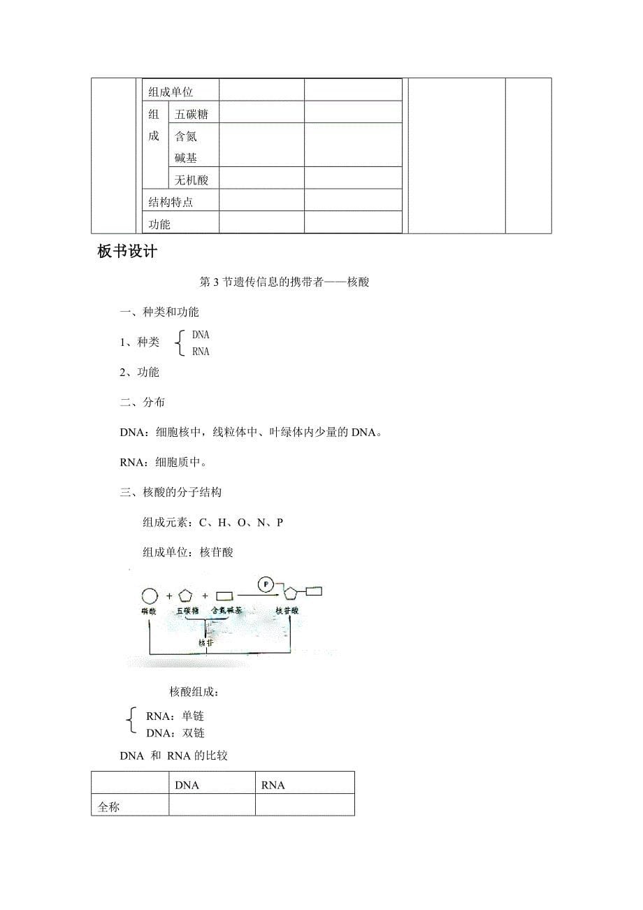 2.3遗传信息的携带者核酸教学设计邵龙国_第5页