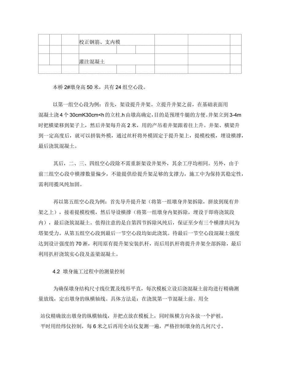 单箱双室空心薄壁墩施工技术_第5页