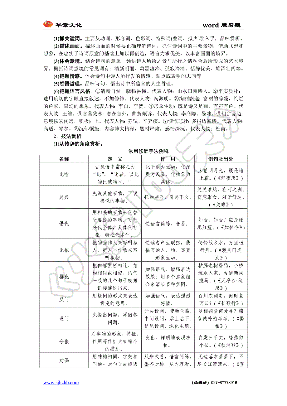 中考语文复习古诗词鉴赏_第4页