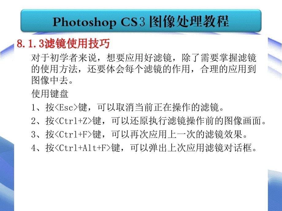 PHOTOSHOP-CS3第八章总结_第5页