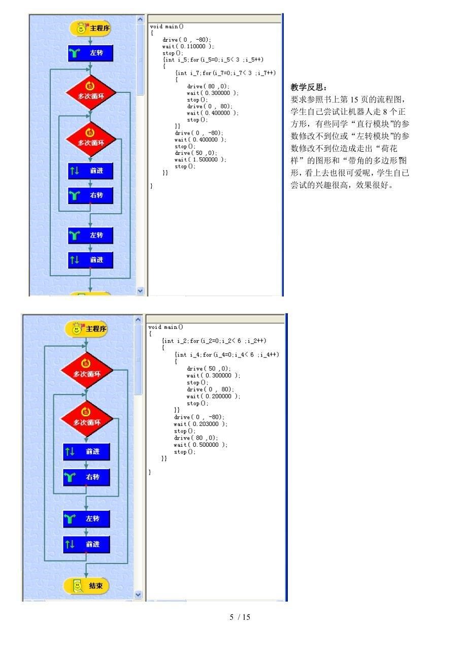 信息技术九年级下机器人教案清华版_第5页