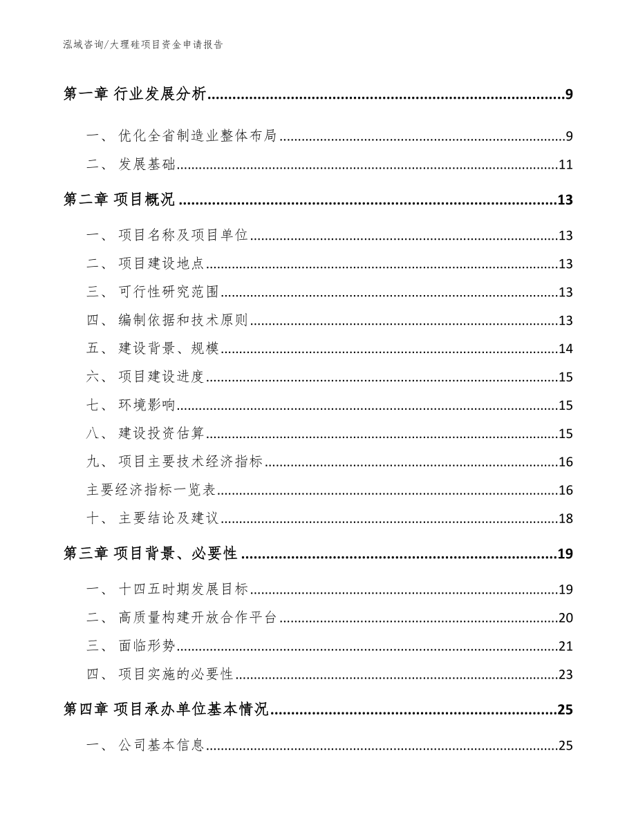 大理硅项目资金申请报告_参考模板_第3页