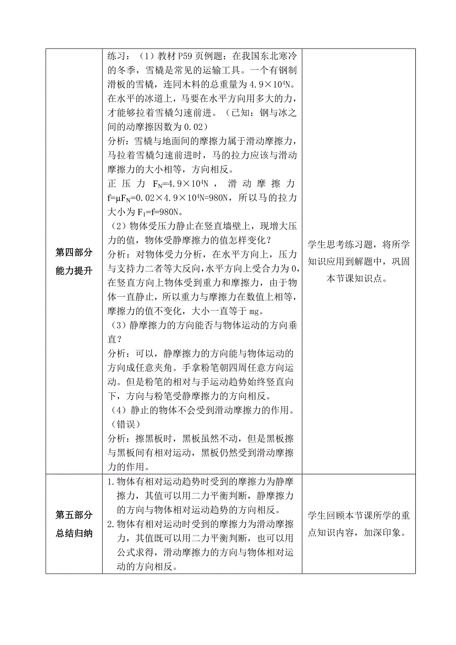 高中物理必修一摩擦力教案_第4页