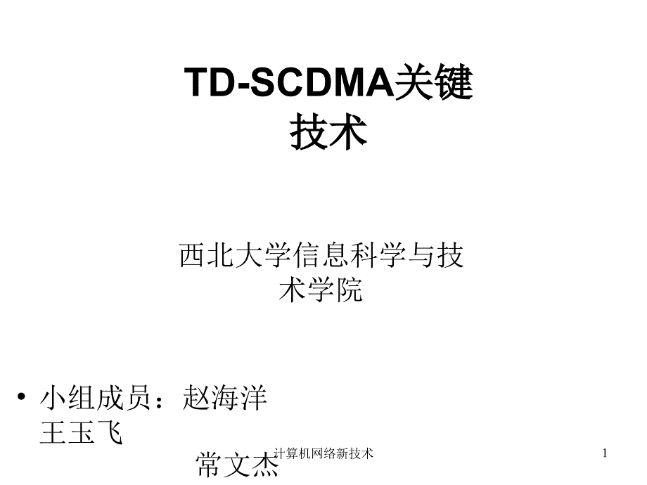 TDSCDMA关键技术介绍_第1页