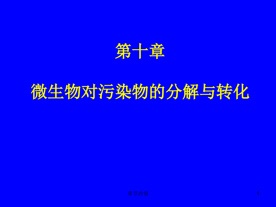 第十章微生物的有机物降解【课堂课资】_第1页