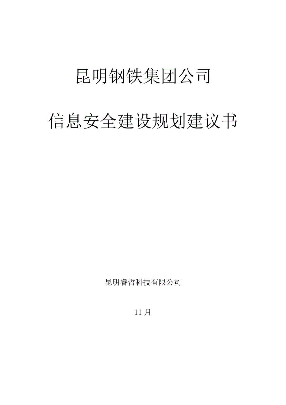 集团公司网络安全总体重点规划专题方案_第1页