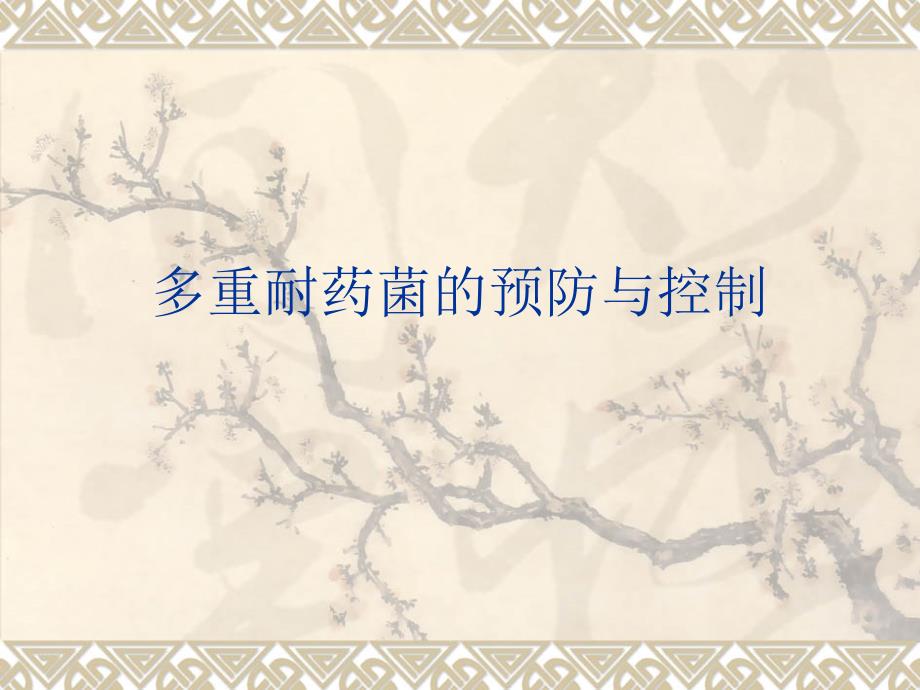 多重耐药菌概述及预防与控制_第1页