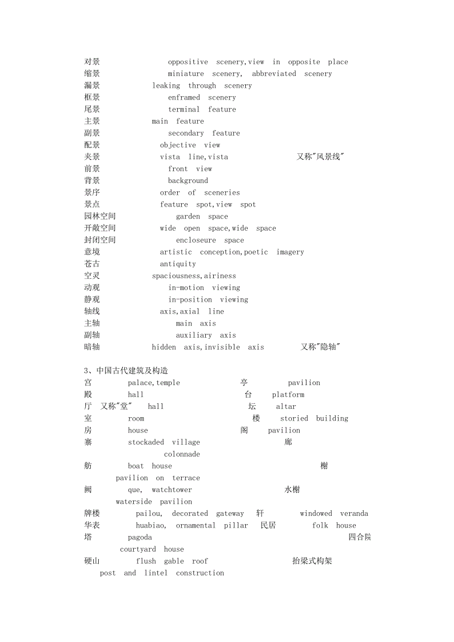 建筑史专用词汇中英对照_第3页