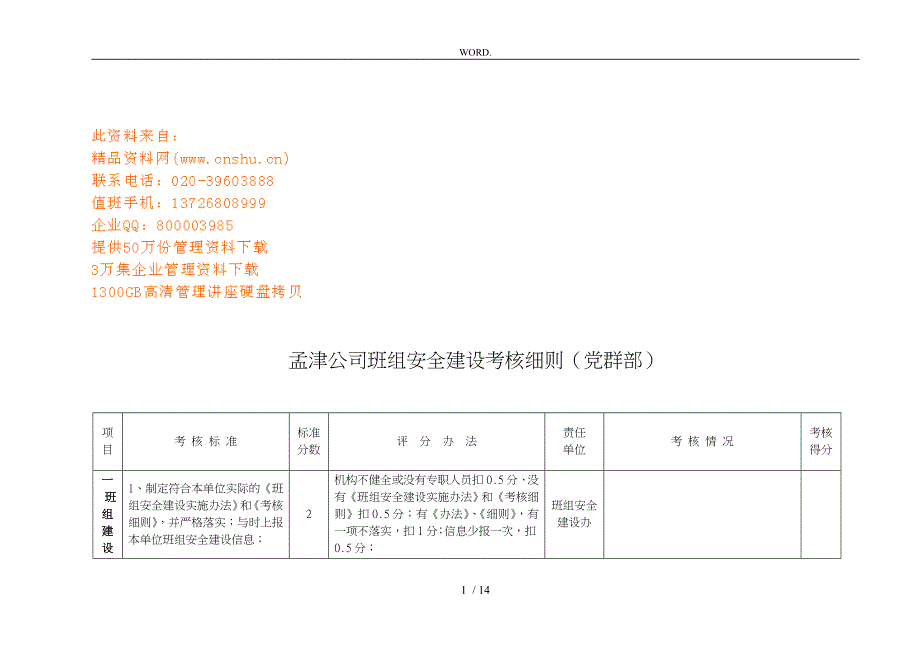 班组安全建设考核细则责任划分_第1页