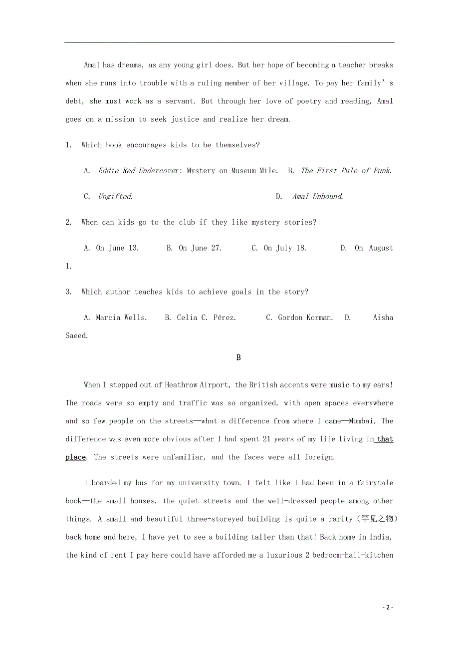 辽宁省沈阳铁路实验中学2019_2020学年高一英语6月月考试题.doc_第2页