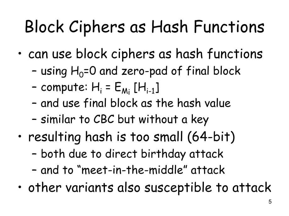 Cryptography and Network Security(Various Hash Algorithm：密码学与网络安全（不同的散列算法_第5页