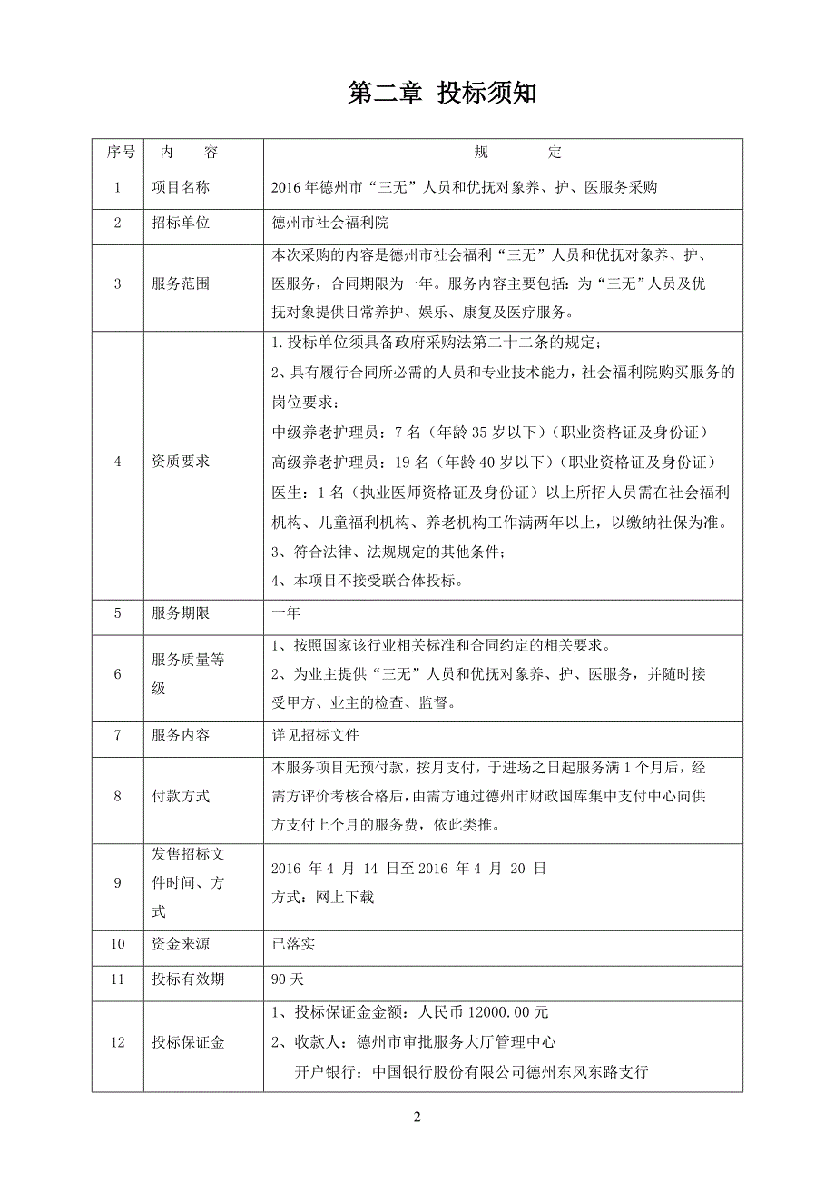 德州市三无人员和优抚对象养护医服务采购_第4页