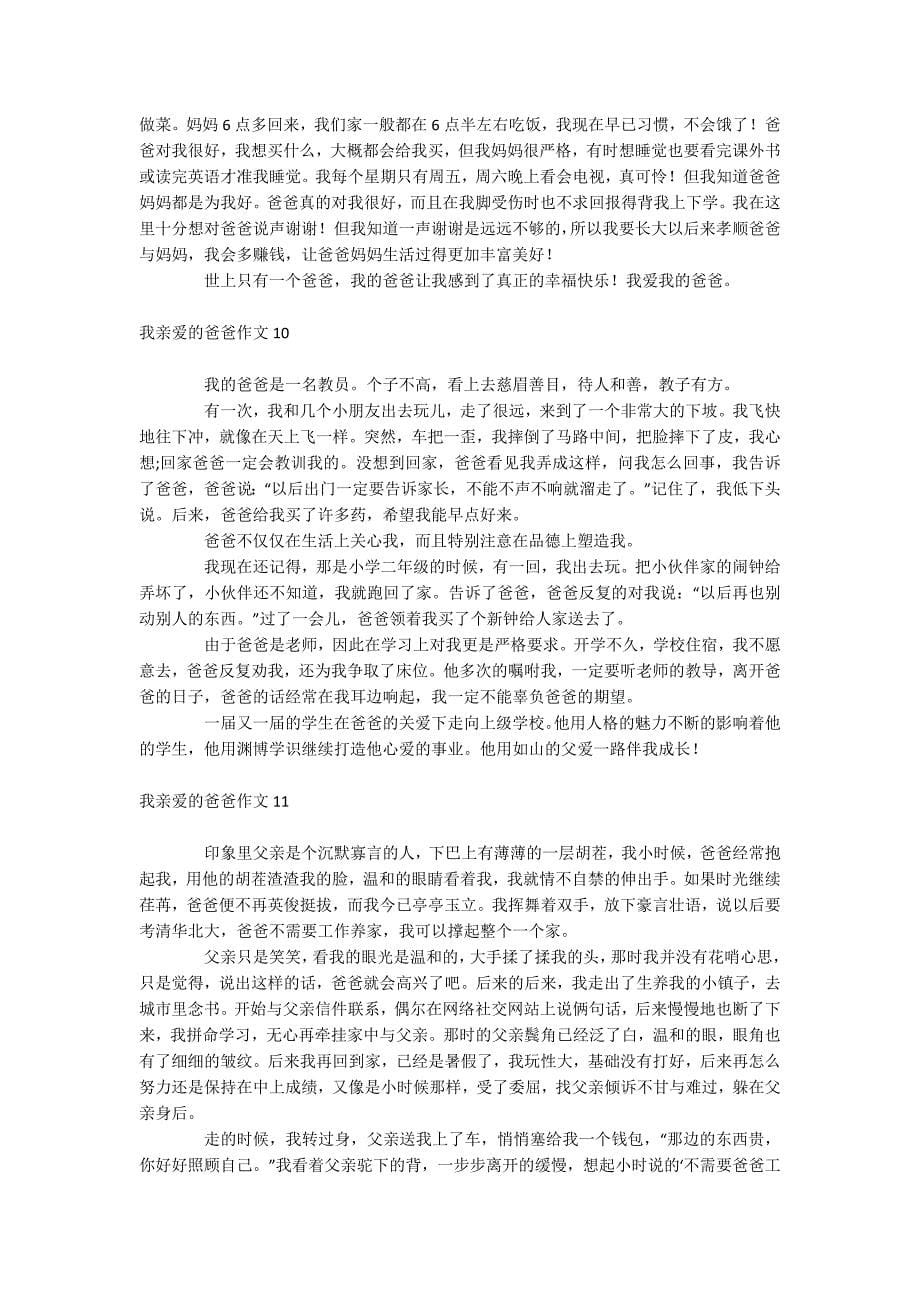 我亲爱的爸爸作文_第5页