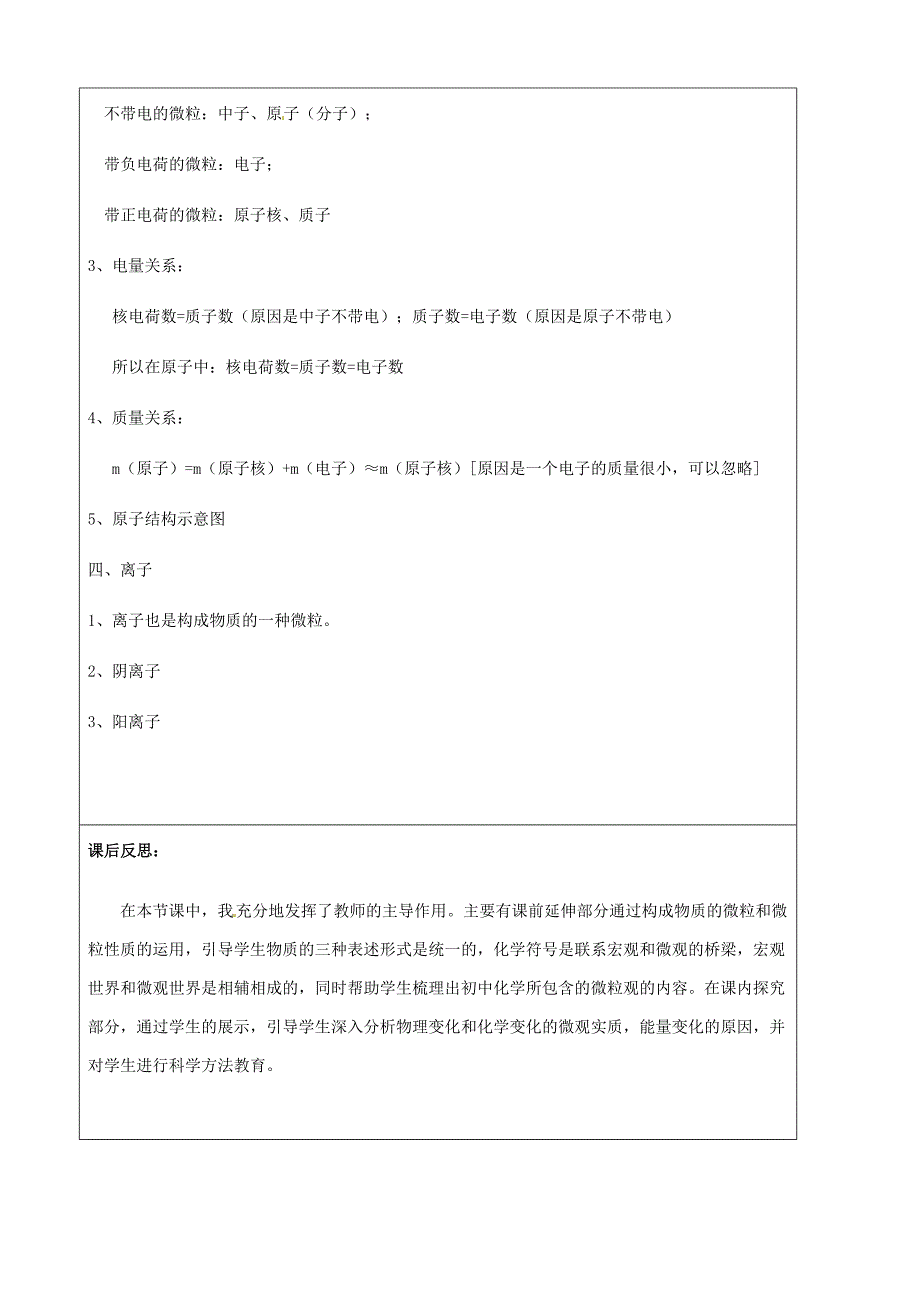 【精品】【沪教版】九年级化学：3.1构成物质的基本微粒第2课时教案1_第4页