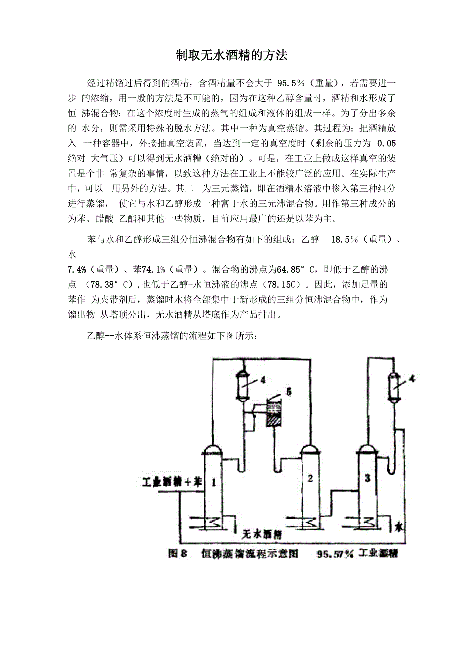 制取无水酒精的方法_第1页