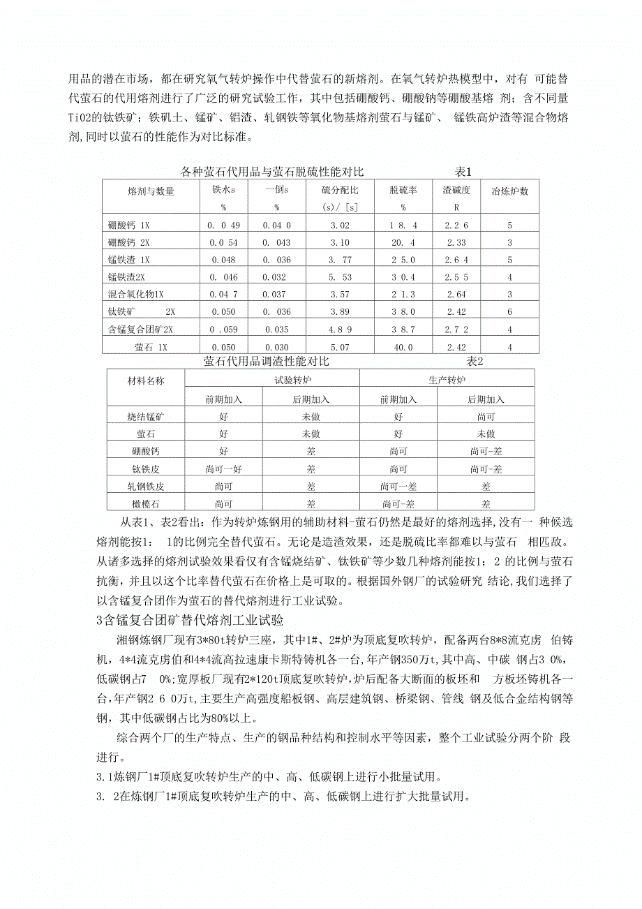 炼钢用锰复合冶金剂替代萤石造渣的实践_第4页