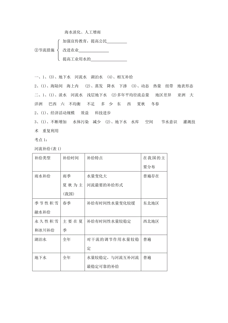 精修版人教版地理一师一优课必修一导学案：3.1自然界的水循环3_第3页