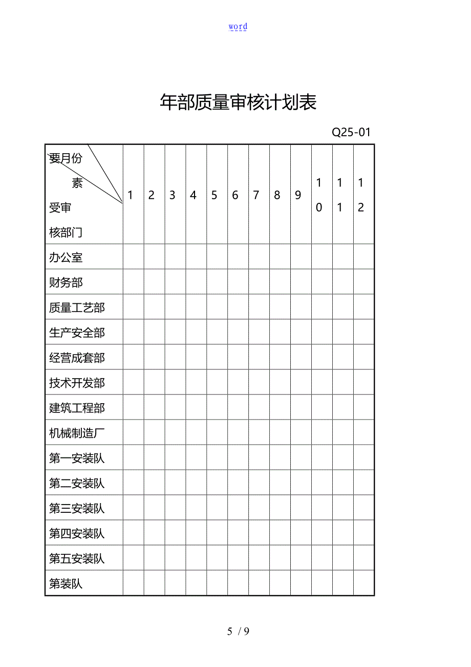 工程安装内部高质量审核控制系统程序_第5页