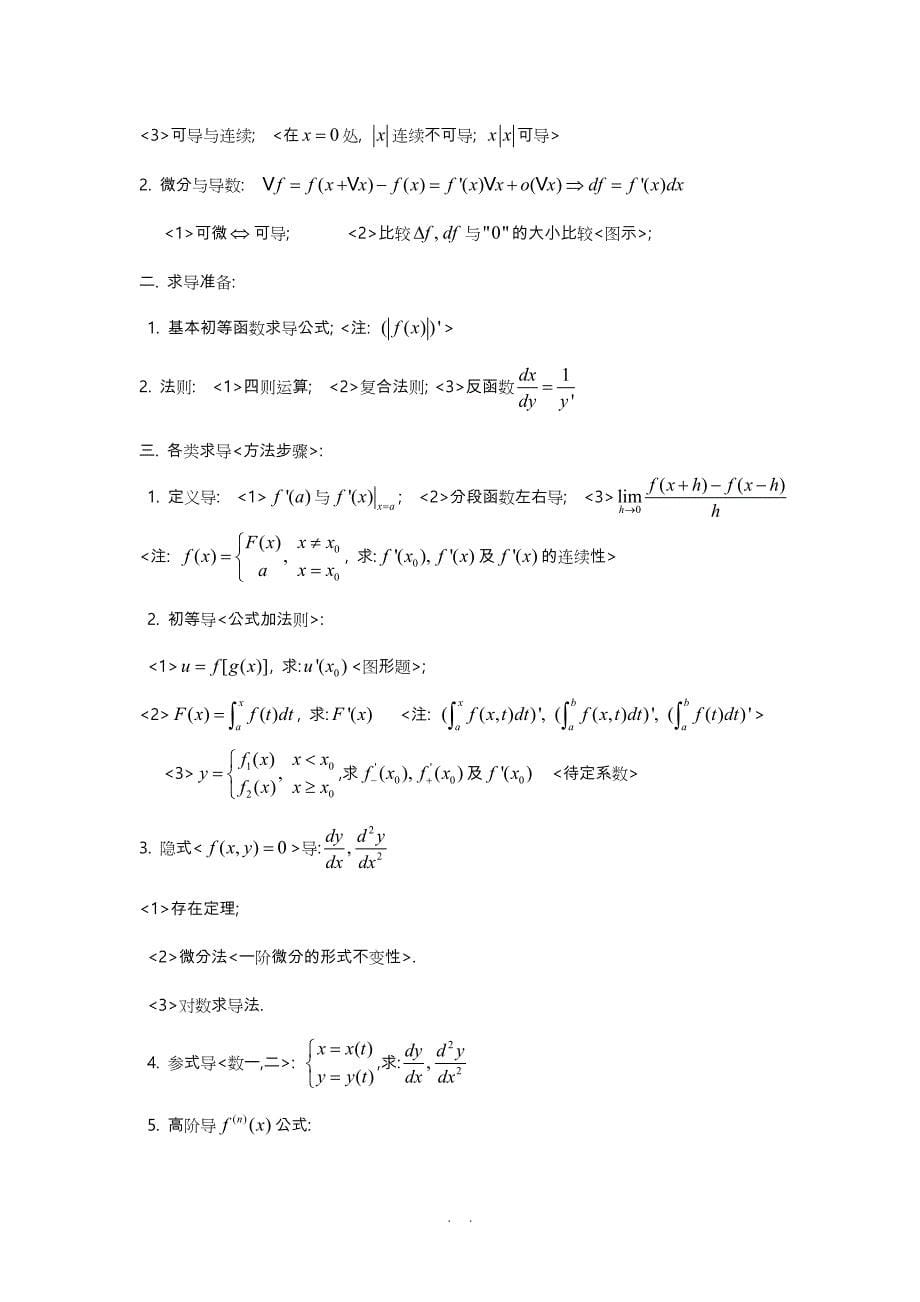 大学全册高等数学知识点全_第5页