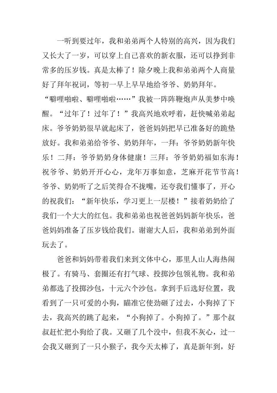 新年的感受英语作文共14篇(关于迎新年的英语作文)_第5页