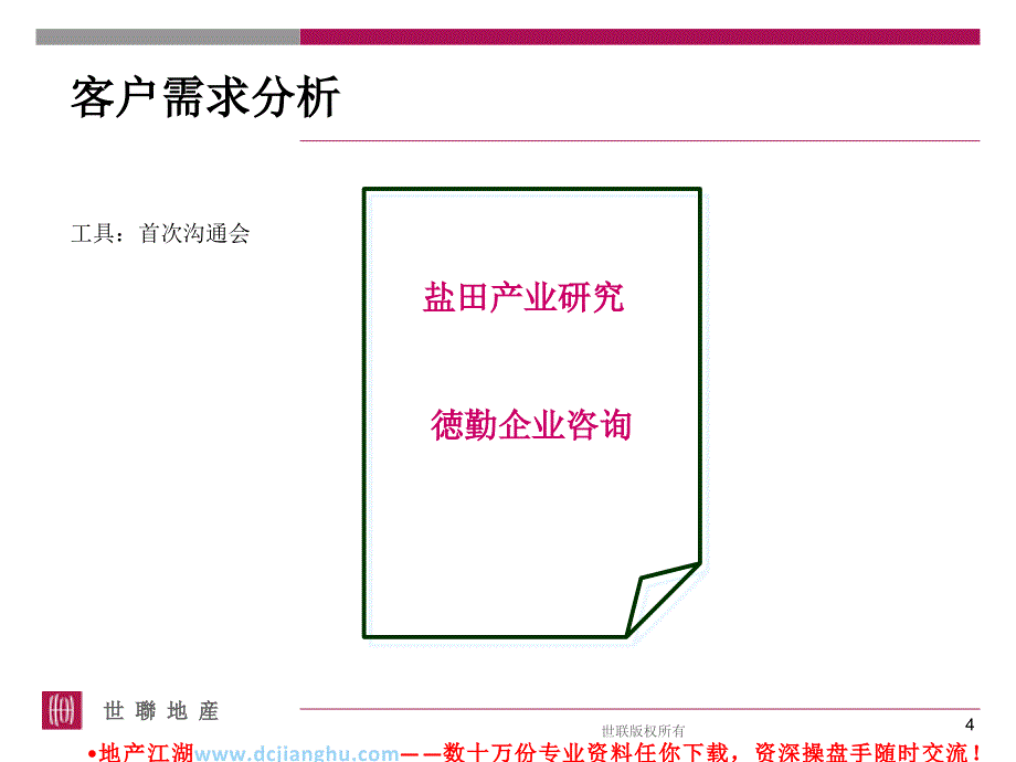 世联策划上岗专业系列课程-策划基础思路_第4页