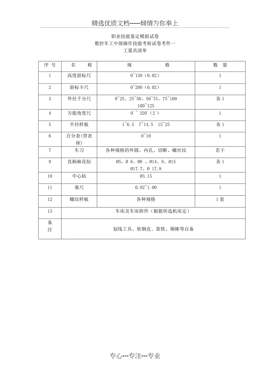 职业技能鉴定数控车模拟试卷_第3页