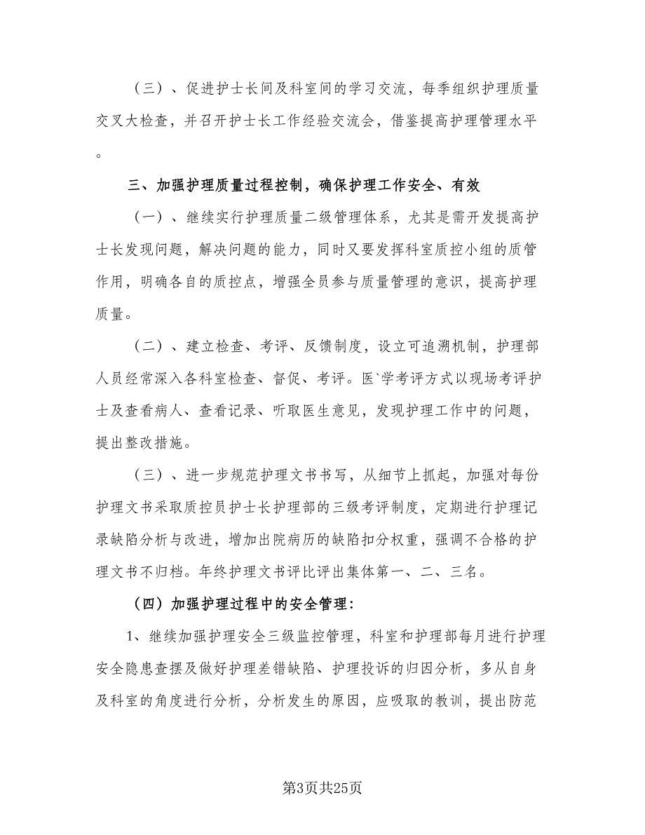 2023年护士个人工作计划2023年护士工作计划参考范文（6篇）.doc_第3页