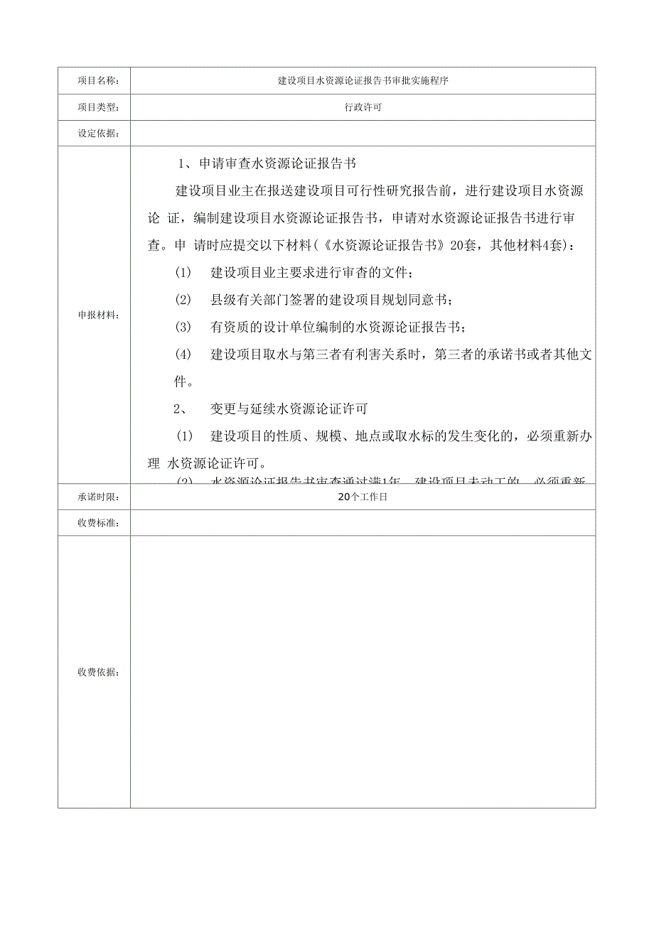 建设项目水资源论证报告审批实施程序_第1页