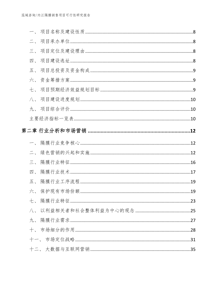 内江隔膜销售项目可行性研究报告模板范文_第4页