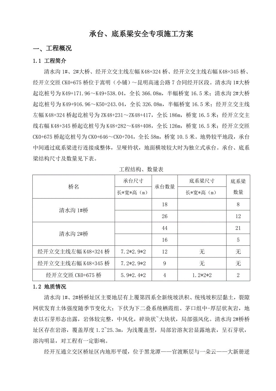 承台桩顶系梁安全专项施工方案_第2页